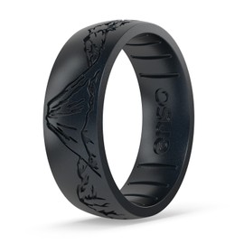 Enso Rings x Chris Burkard Silicone Rings - Comfortable and Flexible - Molten - Black Pearl - Size 11