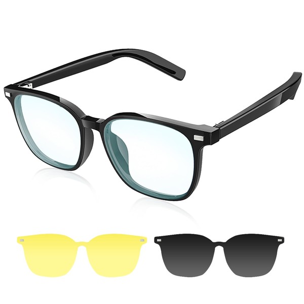 GenXenon Smart Glasses Bluetooth Audio Glasses for Men Women, Leg