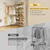 L2 Wall Mounted Closet System, Industrial Pipe Clothing Rack Clothes