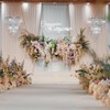 2 Panels 30"x 26.25Ft Wedding Arch Draping Fabric, Cream Sheer