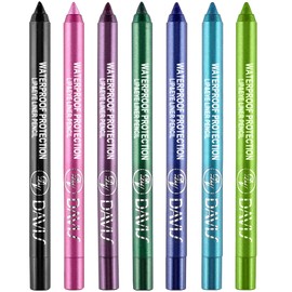 7 Colorful Eyeliner Pen Set, Eye Shadow Pencil, Pearl Eyeliner Kit Metallic Glitter Colored Eye liner for Women Eye&Lip Liner Professional Waterproof Eye Makeup (7PCS B)
