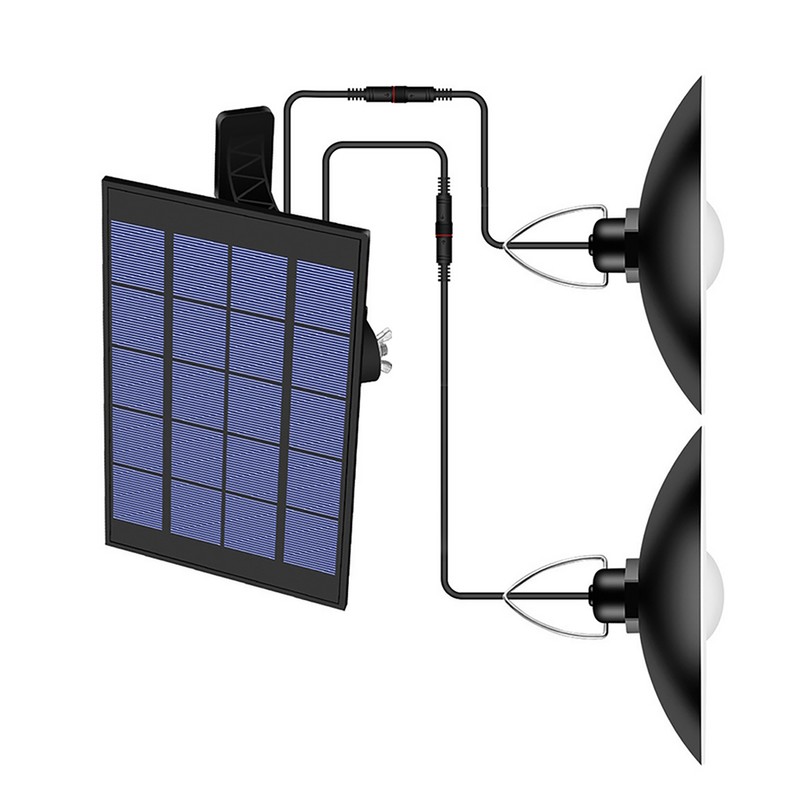 Solar Powered Pendants Light with Adjustable Panel Auto ON/OFF Lighting