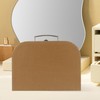 Operitacx Paperboard Suitcase Box, Kraft Paper Lockable Box with handle,