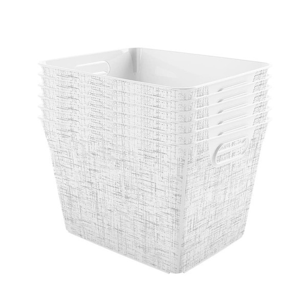 Curver Set of 6 Medium V Basket Decorative Plastic Organization