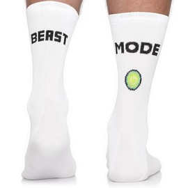 TODO Men's and Women's Cycling Socks Breathable Road Bike Socks Men's Cycling Socks with Motif Also Running Socks, With - Beast Mode, 39 - 42