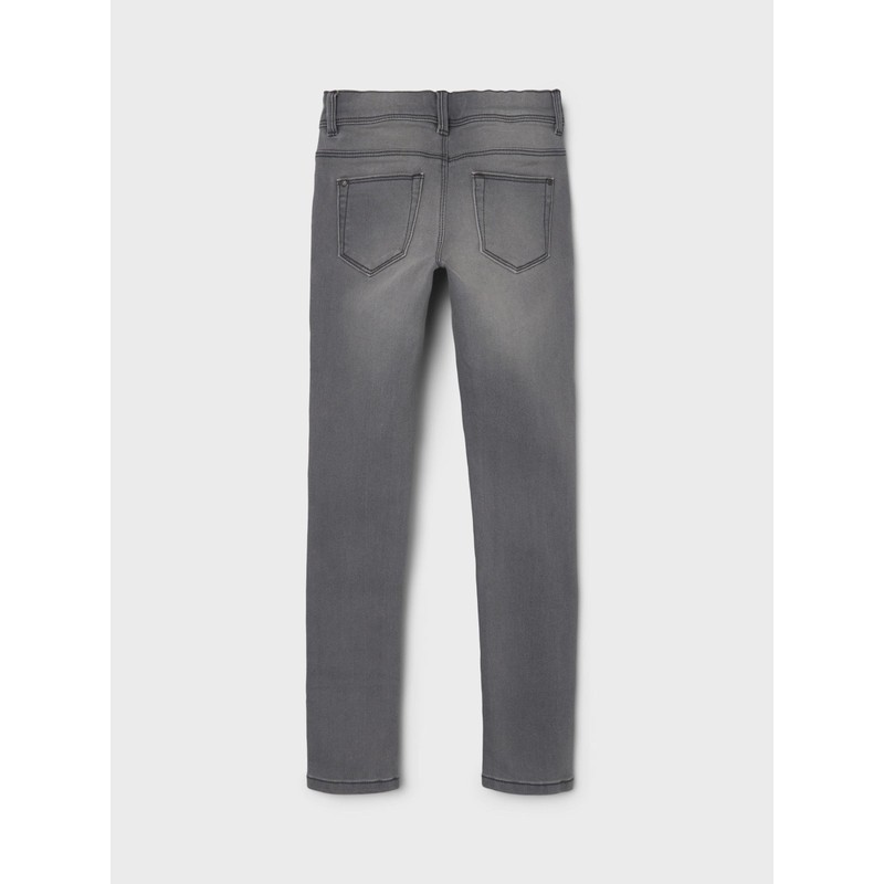 NAME IT Girls' Skinny Fit Jeans, Light Grey Denim