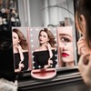WEILY Makeup Mirror with 21 LED Lights,Two Power Supply, Touch