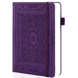 TIEFOSSI Bullet Dotted Journal Notebook, 160gsm Numbered Thick Paper, A5 Hardcover Dotted Grid Diary for Women Men Work Writing, Bullet Journaling, Drawing