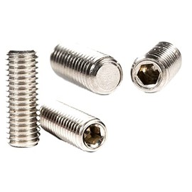 M10 (10mm x 10mm) Grub Screws Flat Point Stainless Steel Set Screw Metric Thread Allen Socket Key (Pack of 20)
