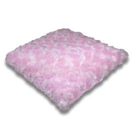 Resonant Energies 8.5 Inch Square Pink Rosebud Fleece Tiara & Crown Display Pillow Stand, 'Bean Bag' Support, TPF23X