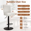 PU Leather Bar Stool Covers with Backs, 4 Pack Stretch