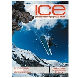 ICE A4 210 GSM GLOSS GLOSSY INKJET PHOTO PAPER - 25 SHEETS