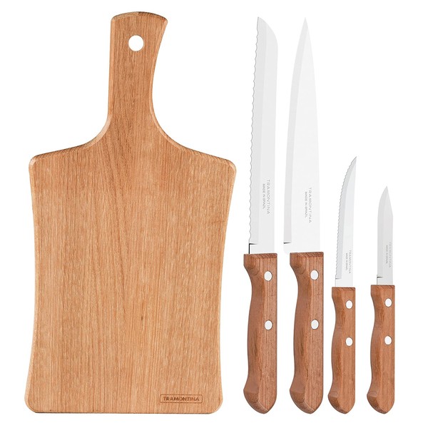 Tramontina Kitchen Knife Set (4 Pcs. + Chopping Board)