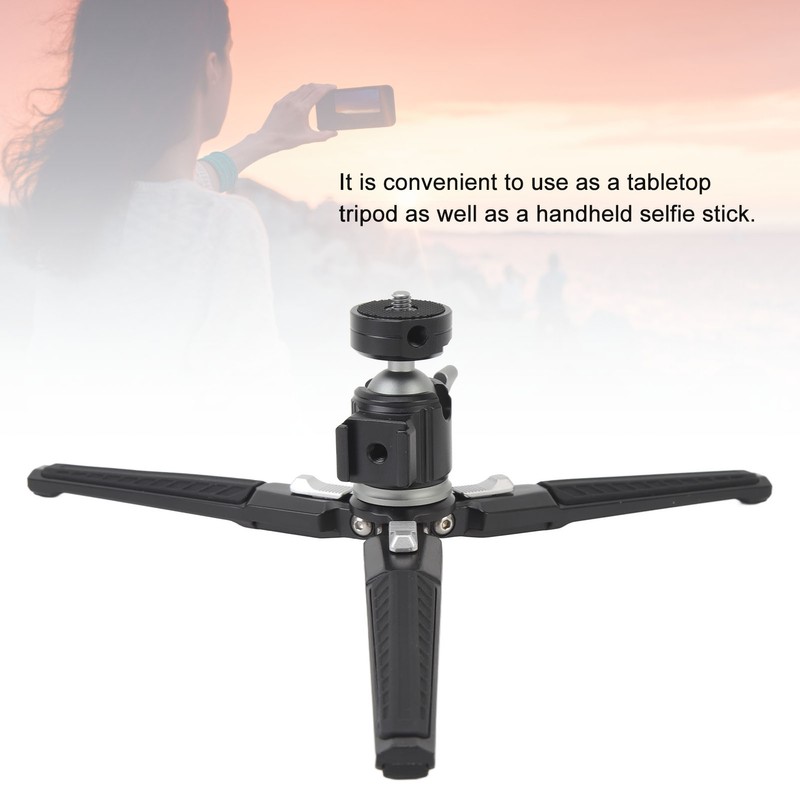Tabletop Tripod 360° Rotating Ball Head 4kg Load Capacity 1/4