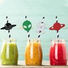 24Pcs Space Straws Outer Space Themed Birthday Party Decorations, Space