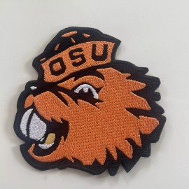 Unbranded OSU Oregon State Beavers vintage iron on embroidered patch 3" x  3” A1