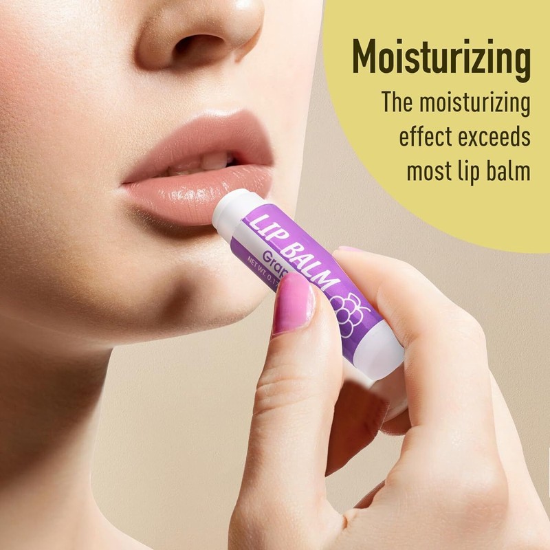 YesBes 8 Pack Natural Lip Balm with Vitamin E and