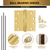 Finsbury Hardware Solid Brass Door Hinge Heavy Duty Ball Bearing