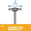Dremel 428-02 Carbon Steel Brushes (2 Pack), 3/4" Diameter