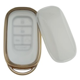 REPROTECTING TPU Key Fob Cover Compatible with (5 Buttons) 2022-2025 Honda Accord Civic HR-V CR-V Pilot Sport SI EX EX-L Touring (Green/White)