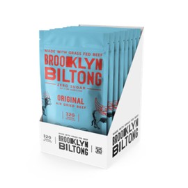 Brooklyn Biltong - Air Dried Grass Fed Beef Snack, South African Beef Jerky - Whole30 Approved, Paleo, Keto, Gluten Free, Sugar Free, Made in USA - 2 oz. Bags, 8 Count (Original)