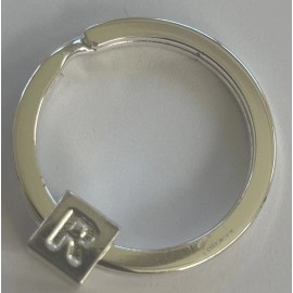 Philippi Initial LETTER “R” Key Ring Metal Fob Germany Keychain Signed NEW