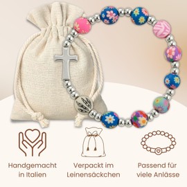 ELBKAISER Communion Gifts for Girls - Communion Bracelet for Girls, First Communion Gifts Girls, Children's Bracelet Girls with Beads, Bracelet for Girls for Communion, One size, Plastic, None