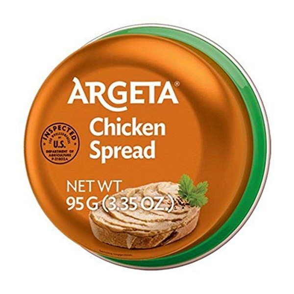 Argeta Argeta Pate Spread, Chicken, 95 Gram (Pack of 48)