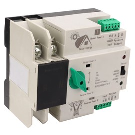 2P AC-220V ATS, Home Dual Power Automatic Converter Switch, Solar Circuit Switch, Uninterruptible Switch Controller, for Switching to Emergency Power Supply Ac220V (100A)