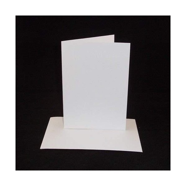 10 x A4 White Card Blanks with White Envelopes