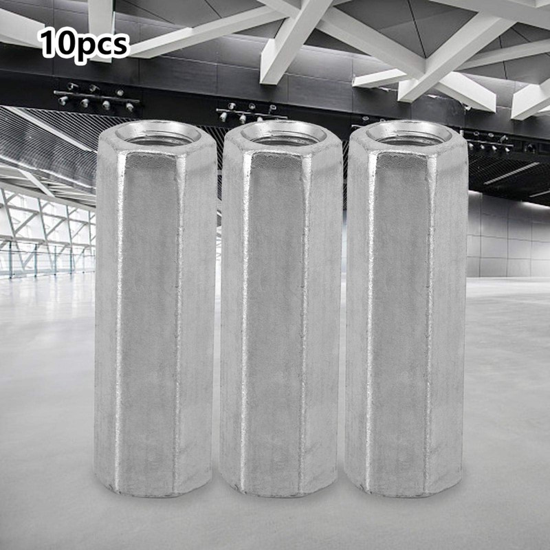 Coupling Nut, Akozon M8 Long Rod Nut 10pcs Metric Hex