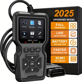 OBD2 Scanner Diagnostic Tool Car Check Engine Code Reader with Reset Professional OBD II/EOBD, Live Data, Mode 6, Mode 8 & I/M Readiness Odb2 Auto Scan Tool for All Vehicles After 1996, 2025 Upgraded