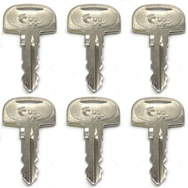 BODYA 6pcs 601 Excavator Keys Ignition Key Construction Machinery Replacement Key for Sany 601 Key Mini Excavator Broderson Crane