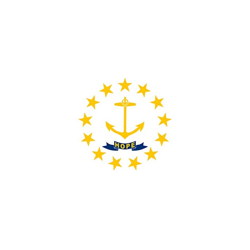 Rhode Island State Flag Vinyl Decal Sticker | Free Shipping