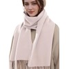MEDUOLA Women's Winter Scarf Made of Soft Comfortable Material Large Plain Pashmina with Fringe Pashmina Cloths and Envelopes, pink