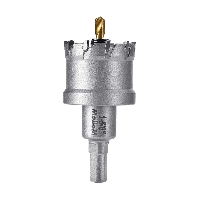 Mollom (1-5/8''|41mm) Heavy Duty Carbide Hole Saw with 2 Pilot