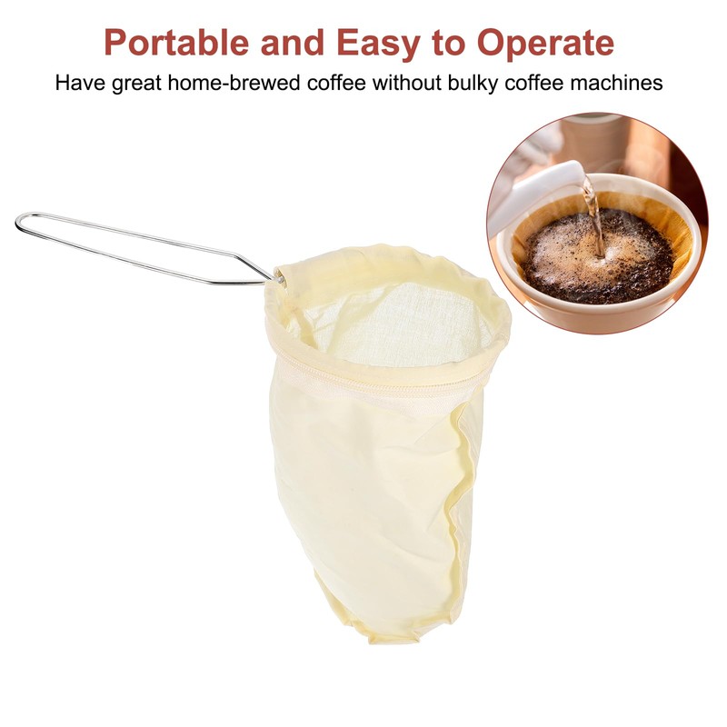 sourcing map 2 Pcs Cloth Coffee Filter Bags, Coffee Sock