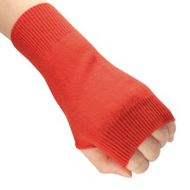 Larcele Cashmere Gloves, Fingerless Hand Warmers for Women BZST-02 - orange