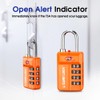 TSA Approved Travel Luggage Locks, Open Alert Combination Lock for