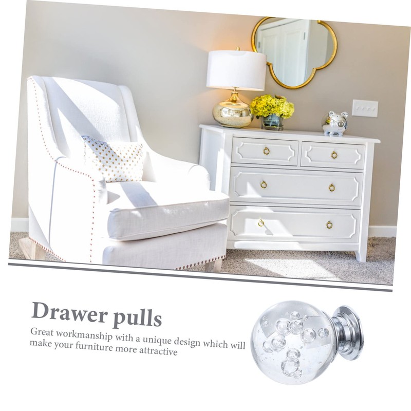 COHEALI 10pcs Crystal Drawer Handles Elegant Knobs for Cabinets and