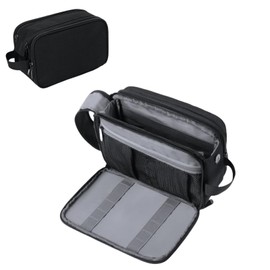 Aucuu Men's Toiletry Bag, Large Toiletry Bag for Men, Cosmetic Bag, Wash Bag with Double Zip Opening, Travel Toiletry Bag for Toiletries Accessories