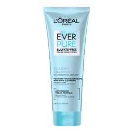 L'Oréal Paris Ever Pure Shampoo Clarify & Restore, efecto detox purifica, hidrata y reduce el deslave del color, sin sulfatos, 200ml