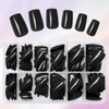 LoveOurHome 240pc Black Square Press on Nails Medium Fake Nails