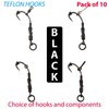 Pack of 10 Phoxinus Ronnie Rigs All black with Teflon