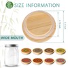 Beeveer 8 Pcs Bamboo Mason Jar Lids Regular Mouth Storage