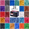 エポキシ用マイカパウダー - 25色 (各10g) 250g/8.82オンス 鮮やかな顔料パウダー リップグロス 樹脂染料 石鹸作り その他のDIY活動に