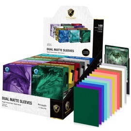 1200PCS MTG Card Sleeves, Katomula 12 Colors Dual Matte Card Sleeve with Black Interior & Smooth Shuffle, Standard Size Deck Card Sleeves for MTG, PKM, TCG and Game Cards