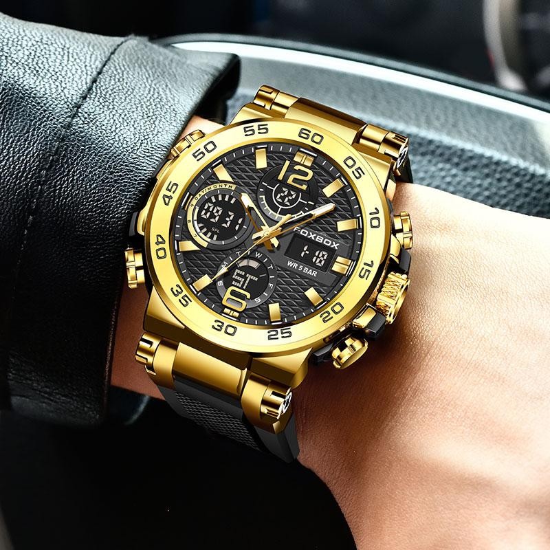 LIGE FOXBOX Men's Fashion Sport Watch with Waterproof Calendar Springtok