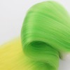 Ombre NeonGreen Yellow Pre Stretched Braiding Hair Colorful 30 Inch