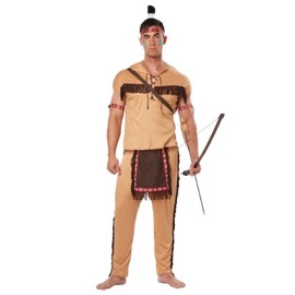 California Costumes Men's Native American Brave Adult, Tan/Brown, Large